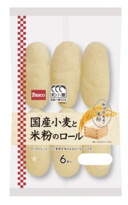 国産小麦と米粉のロール６個入