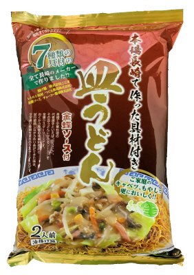本場長崎で作った具材付き皿うどん