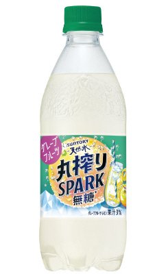 サントリー　天然水　丸搾りＳＰＡＲＫ無糖　グレープフルーツ　５００ｍｌペット