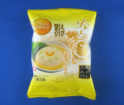冷んやり鰹だし玉子とうふ（えび・枝豆入り）