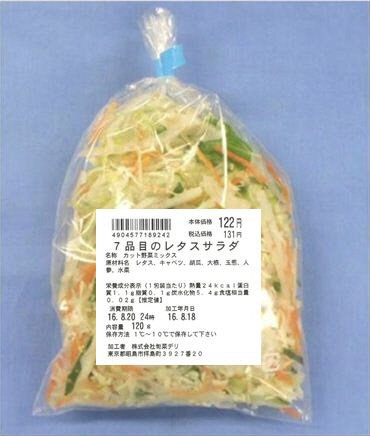 ７品目のレタスサラダ