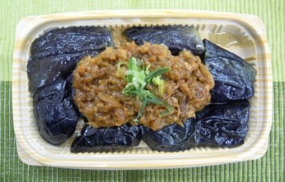 茄子の肉味噌和え