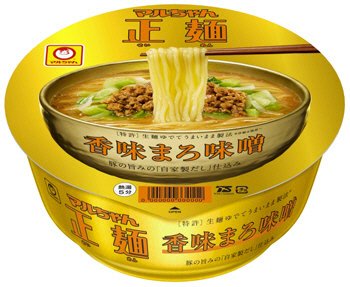 マルちゃん正麺　カップ　香味まろ味噌