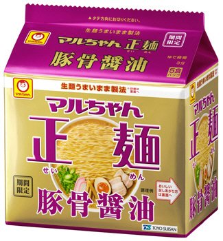 マルちゃん正麺　豚骨醤油　５食パック