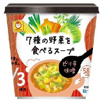 7種の野菜を食べるスープ　ピリ辛味噌