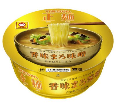 マルちゃん正麺　カップ　香味まろ味噌