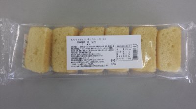 もちもちとしたバニラケーキ