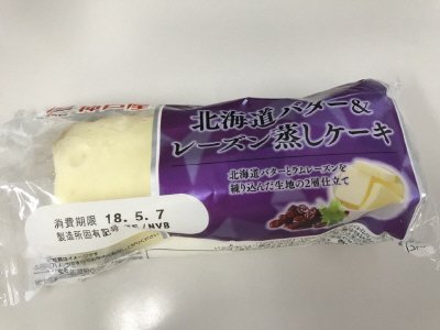 北海道バター＆レーズン蒸しケーキ