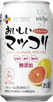 おいしいマッコリ　ピンクグレープフルーツ