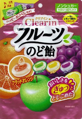 クリアインフルーツのど飴