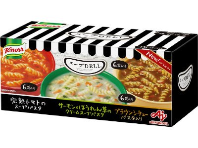 「クノール　スープＤＥＬＩ」サーモン／トマト／ブラウン　１８袋入