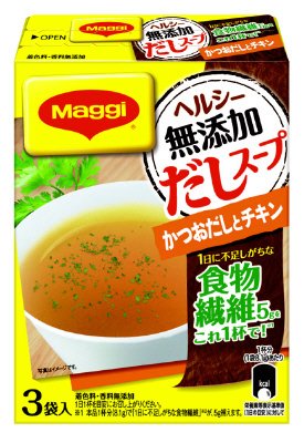 マギー　ヘルシー無添加だしスープかつおだしとチキン　３袋入り