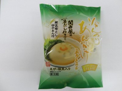 関西風一番だし柚子あんかけ玉子とうふ（海老・枝豆）