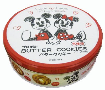 バタークッキー缶(ディズニーキャラクター)