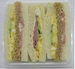 ハムたまサンド(胚芽パン)