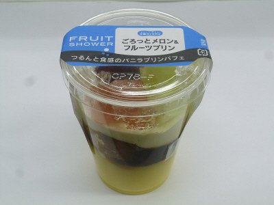 ごろっとメロン＆フルーツプリン