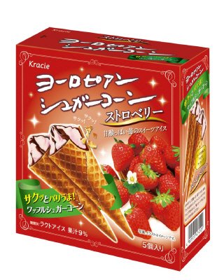 ヨーロピアンシュガーコーン　ストロベリー