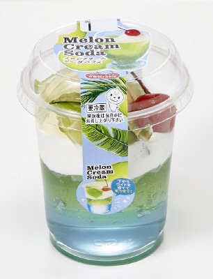 メロンクリームソーダパフェ