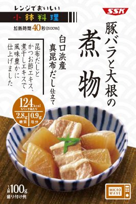 レンジでおいしい　小鉢料理　豚バラと大根の煮物