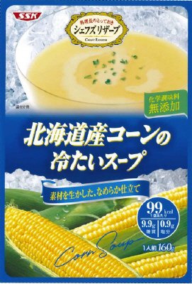 北海道産コーンの冷たいスープ