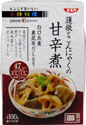 レンジでおいしい小鉢料理蓮根とこんにゃくの甘辛煮