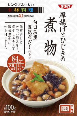 レンジでおいしい小鉢料理　厚揚げとひじきの煮物