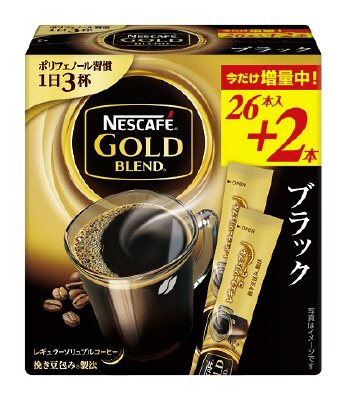 ネスカフェ　ゴールドブレンド　スティック　ブラック　増量