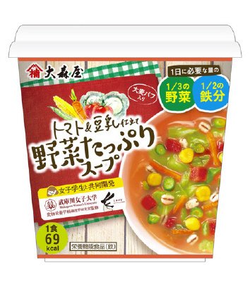 トマト＆豆乳仕立て野菜たっぷりスープ