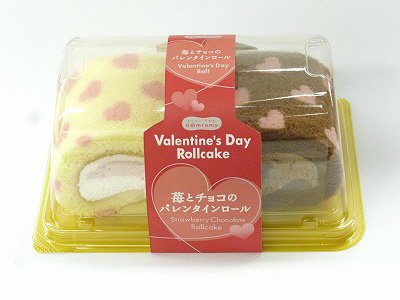 苺とチョコのバレンタインロール