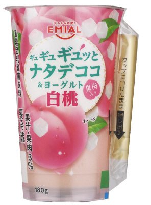 ギュギュギュッとナタデココ＆ヨーグルト　白桃