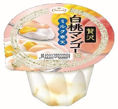 贅沢白桃マンゴーミルク寒天