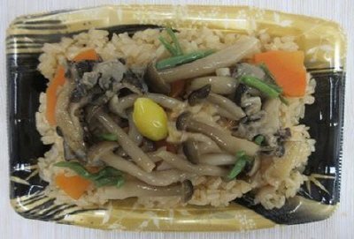 国産ひらたけとぶなしめじのおこわ