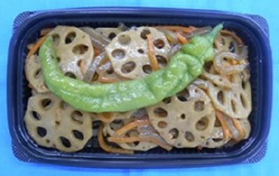 伏見唐辛子のせ蓮根きんぴら