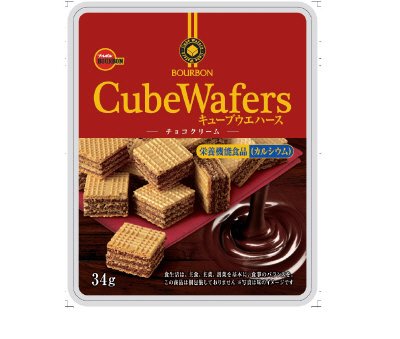 ３４ｇキューブウエハース　チョコクリーム