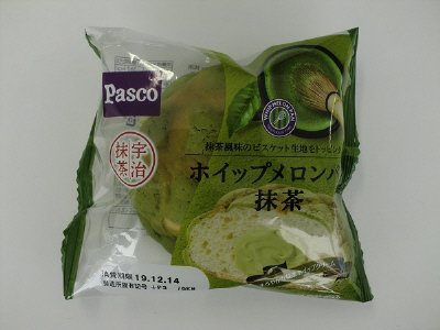 ホイップメロンパン　抹茶