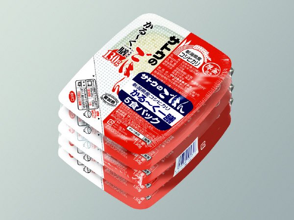 サトウのごはん　新潟県産コシヒカリかる～く一膳　５食パック