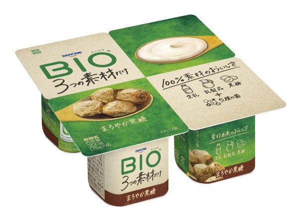 ダノンビオ　3つの素材だけ　まろやか黒糖