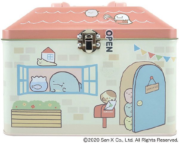 すみっコぐらしハウス型手提げ缶