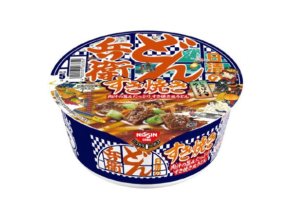 日清のどん兵衛　すき焼き　肉汁の旨みたっぷりすき焼き風うどん