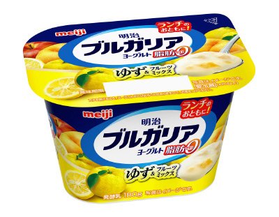 ブルガリアヨーグルト脂肪0ゆず&フルーツミックス