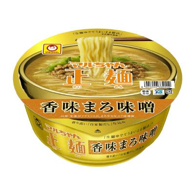 マルちゃん正麺　カップ　香味まろ味噌
