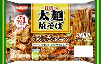 日清の太麺焼そば　お好みソース　２人前