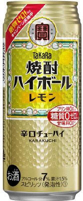 タカラ「焼酎ハイボール」＜レモン＞５００ＭＬ糖質ゼロ強化＆キャンペーン訴求缶