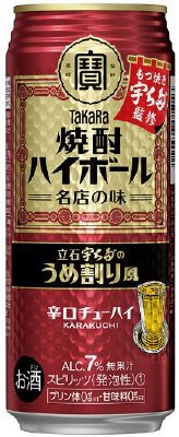 タカラ「焼酎ハイボール」＜立石宇ち多゛のうめ割り風＞５００ＭＬ・ケース