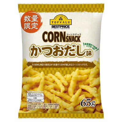 トップバリュ　ベストプライス　コーンスナック かつおだし味