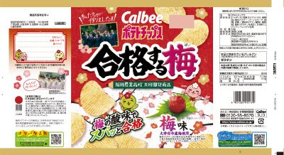 ポテトチップス合格する梅梅味