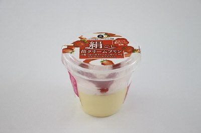 絹ごし苺クリームプリン