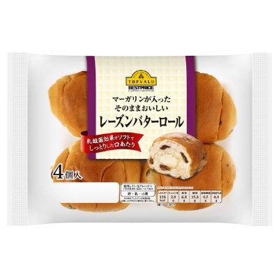 ＢＰマーガリンが入ったそのままおいしいレーズンバターロール