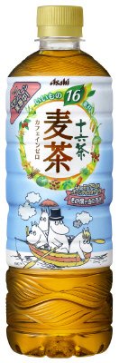「アサヒ　十六茶麦茶」　ムーミンデザインラベル