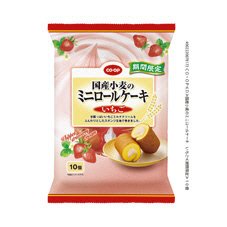 国産小麦のミニロールケーキ　いちご